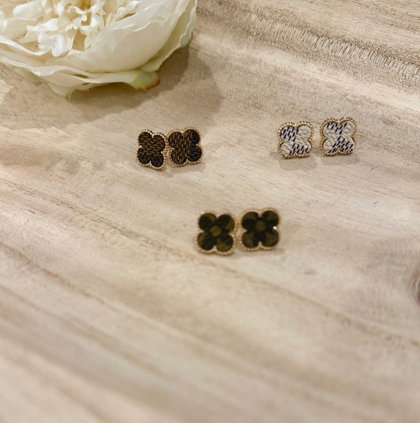 fleur stud earrings (matching bracelet sold separately)