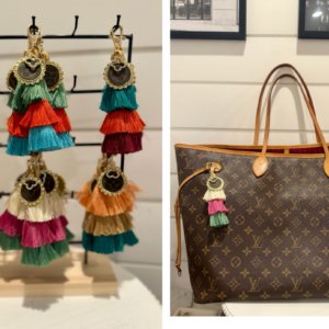 layered tassel bag charm