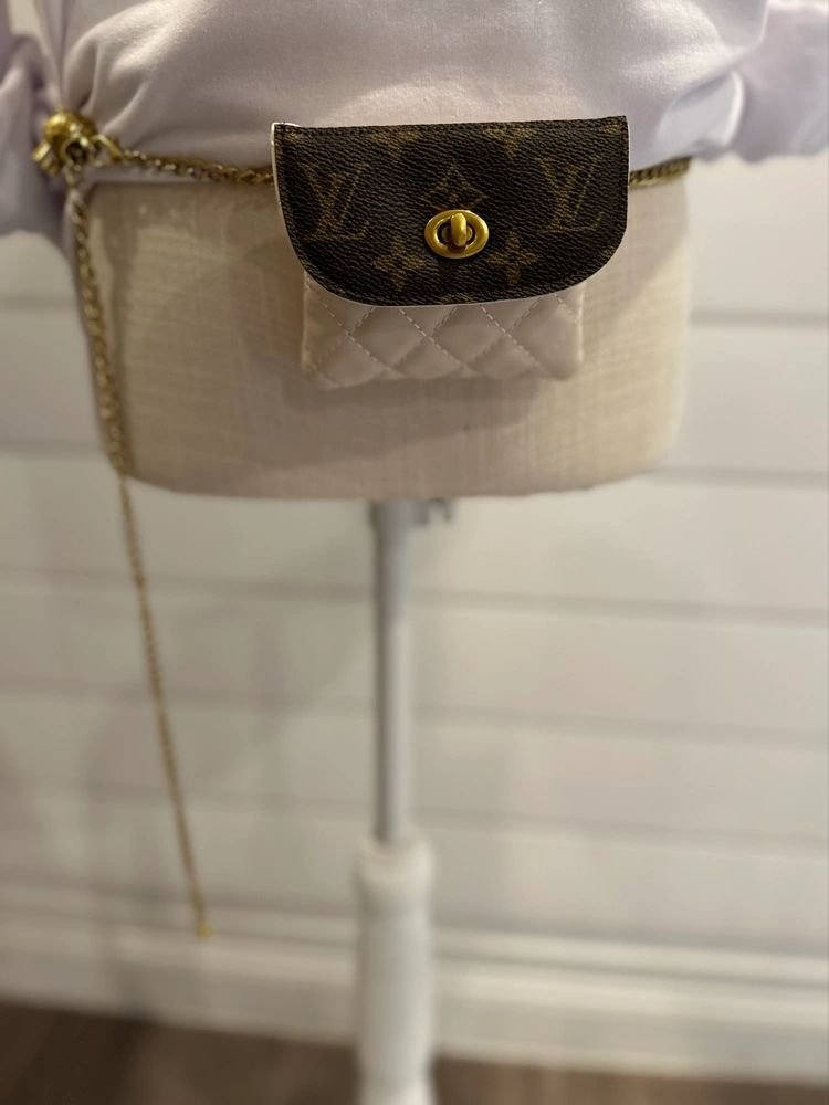 Small LV Adjustable Chain Belt Bag