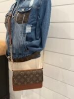 Brown Monogram Crossbody Wallet