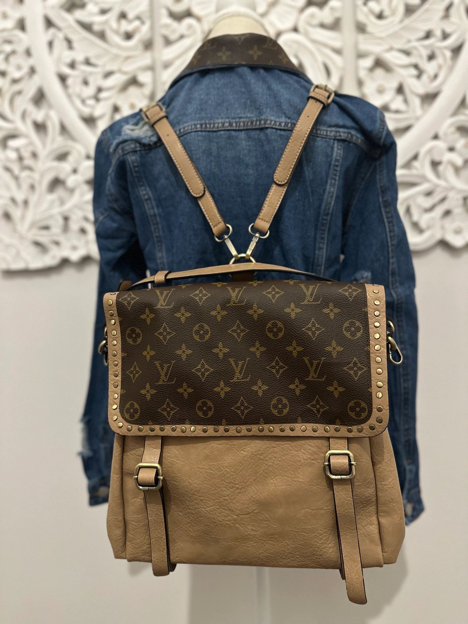 Convertible Studded Backpack