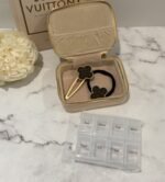 leather zippered pill case/ accessories case