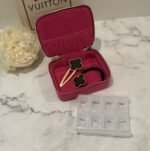 leather zippered pill case/ accessories case