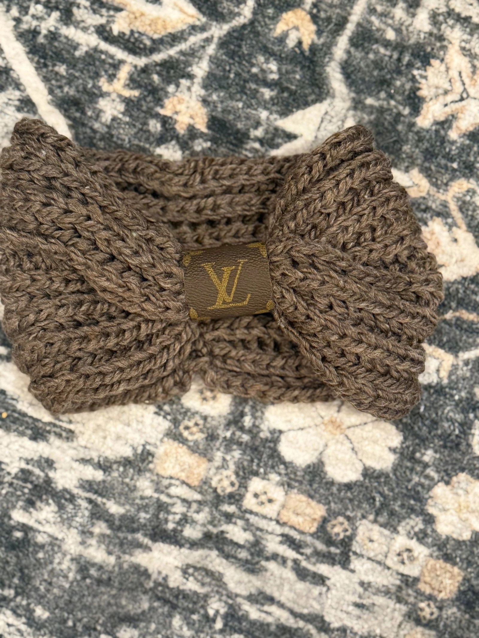 Taupe Knit Winter Headband