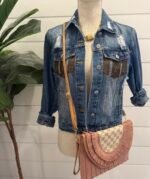 Raffia Crossbody / Wristlet / Clutch - Image 6