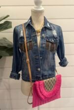 Raffia Crossbody / Wristlet / Clutch - Image 5