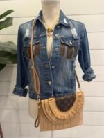Raffia Crossbody / Wristlet / Clutch - Image 4