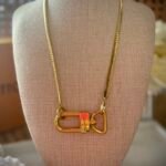 Reworked L V Swivel Clasp Necklace