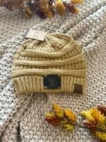 Adult Solid Knit Beanie Without Pom - Image 2